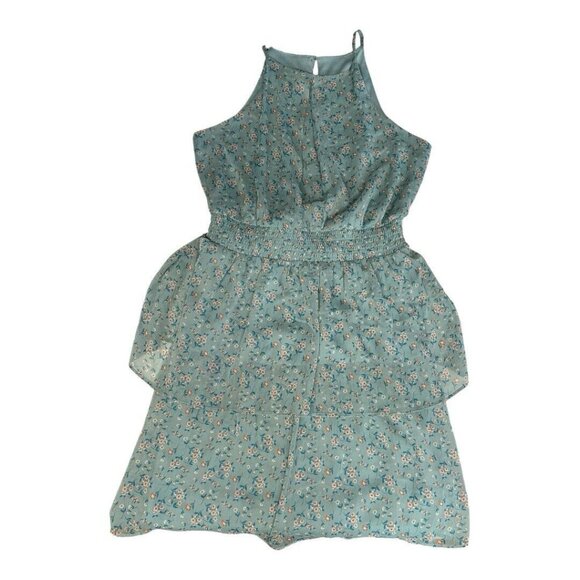 The General Good Floral Mini Dress~Size Small~Green Lined Ruffled Layers~L14 30 - Picture 9 of 12